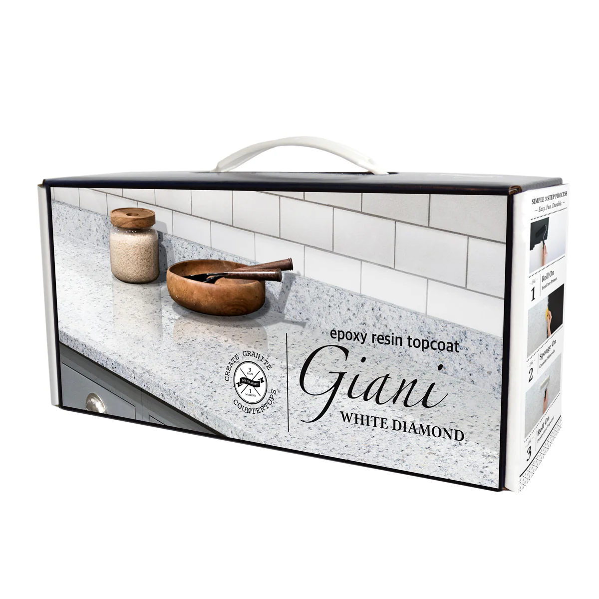 Giani Granite 2.0 - White Diamond Countertop Kit - Image 7